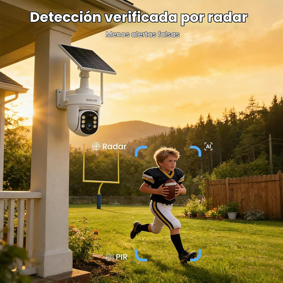 SOLIOM Cámaras de seguridad inalámbricas para exteriores, sistema d...