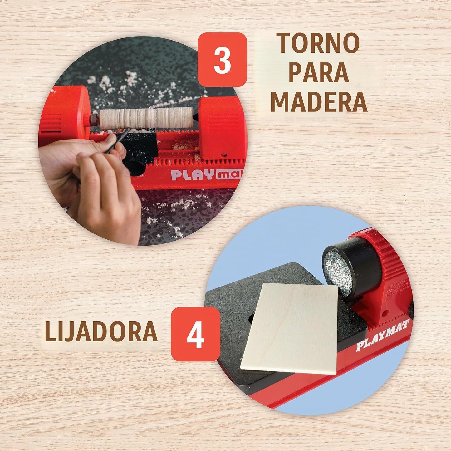 PLAYMAKE 4 en 1 taller creativo seguro para niños 5+ para madera y...