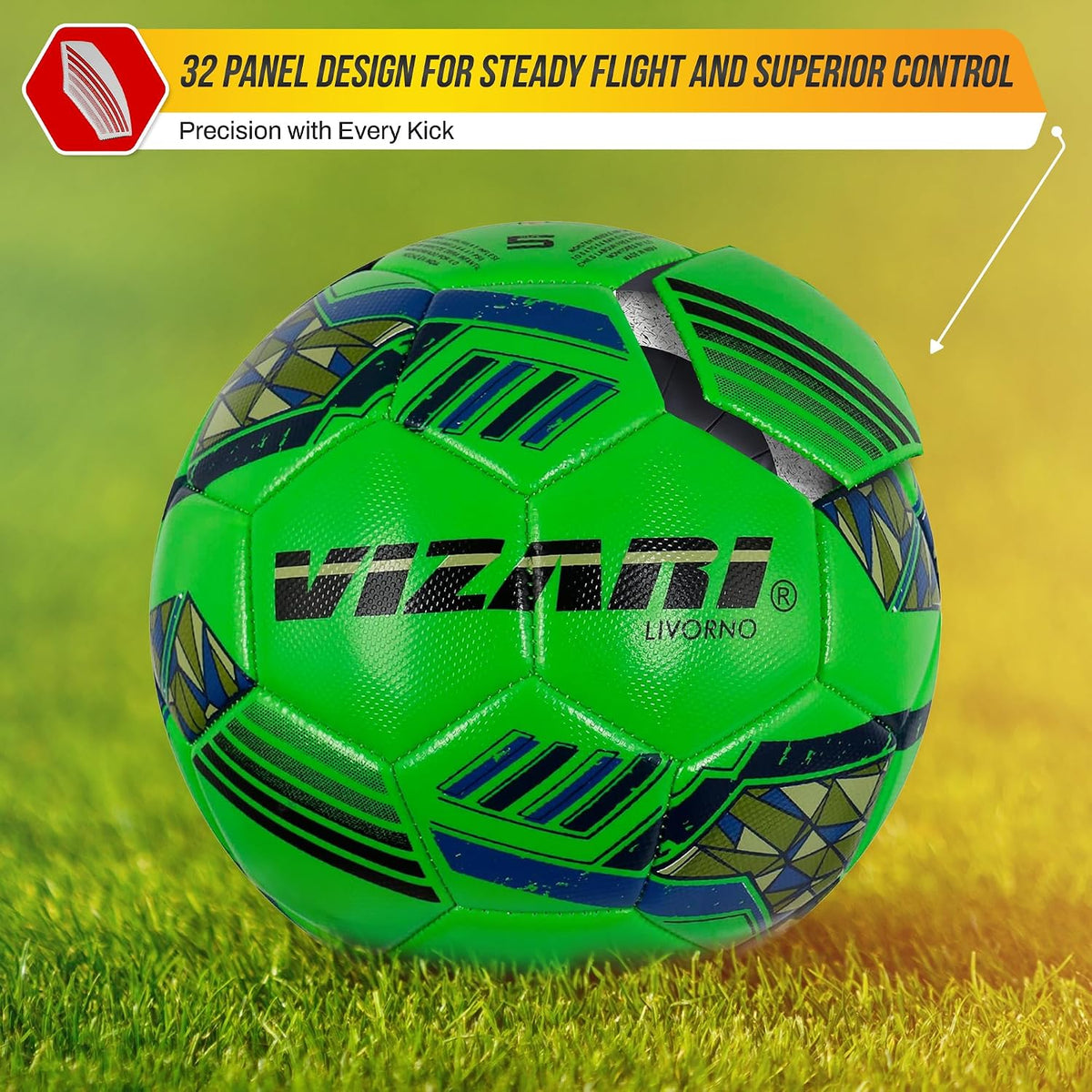 Balón de fútbol Vizari con flores