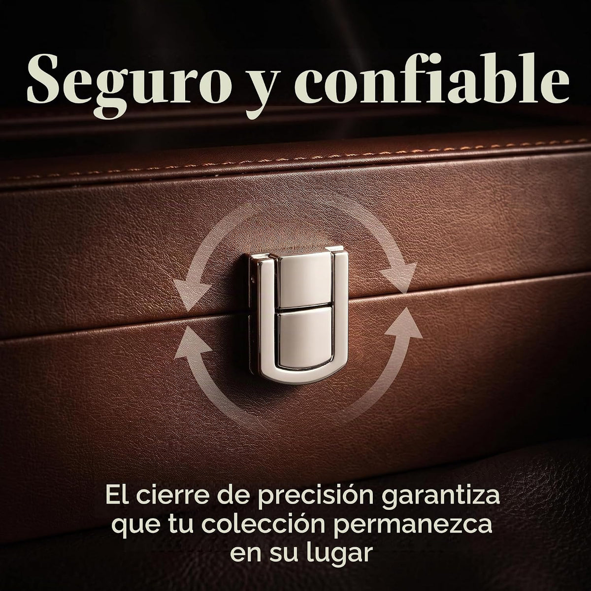 AMZGO® Caja de reloj para hombres, tapa de cristal de exhibición de...