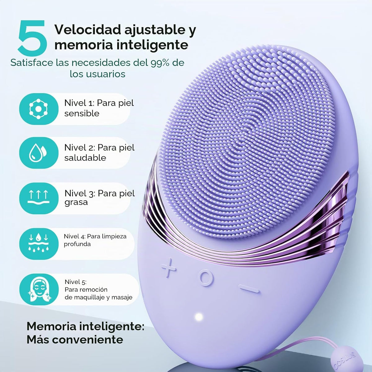 COSLUS Cepillo de Limpieza Facial Exfoliante Facial: Cepillo de lav...