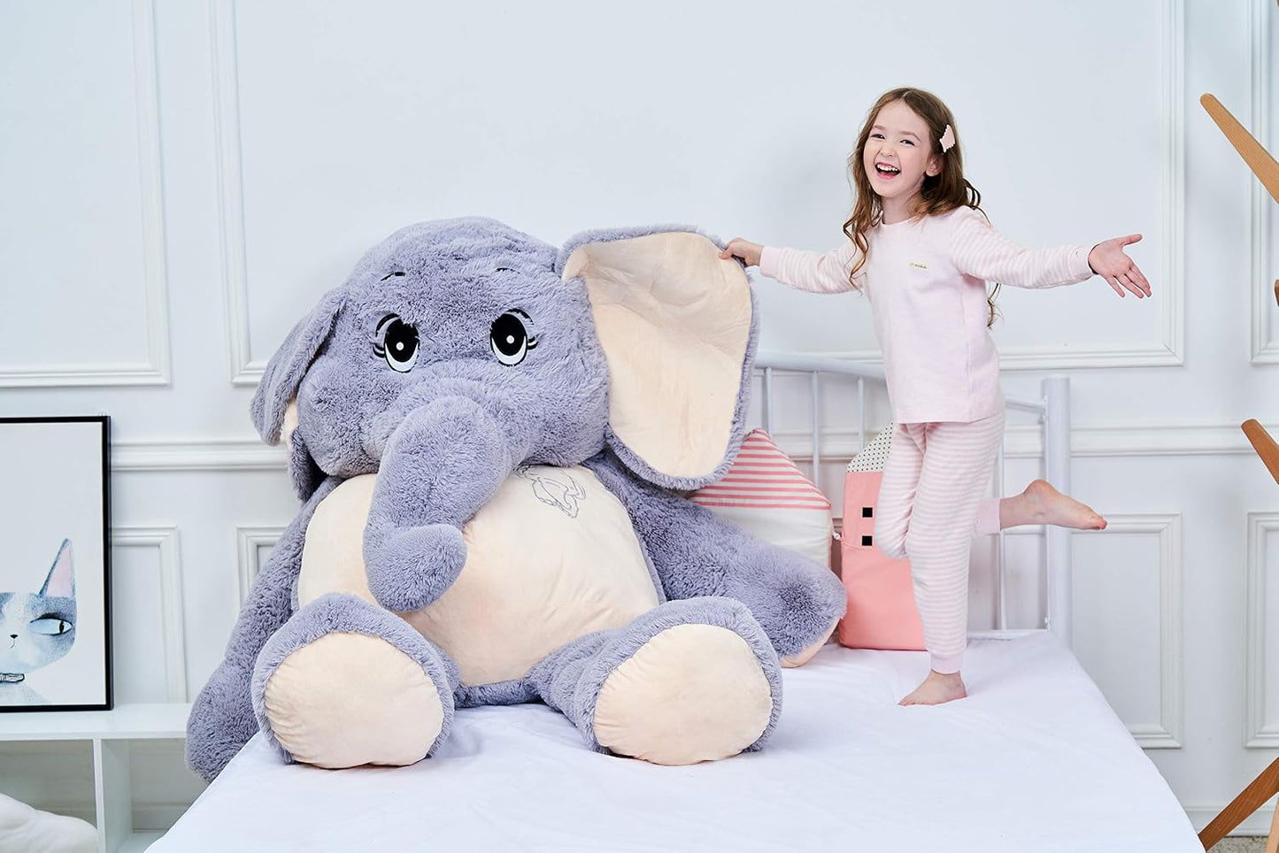 IKASA - Juguetes de peluche de elefante gigante, regalos de animale...