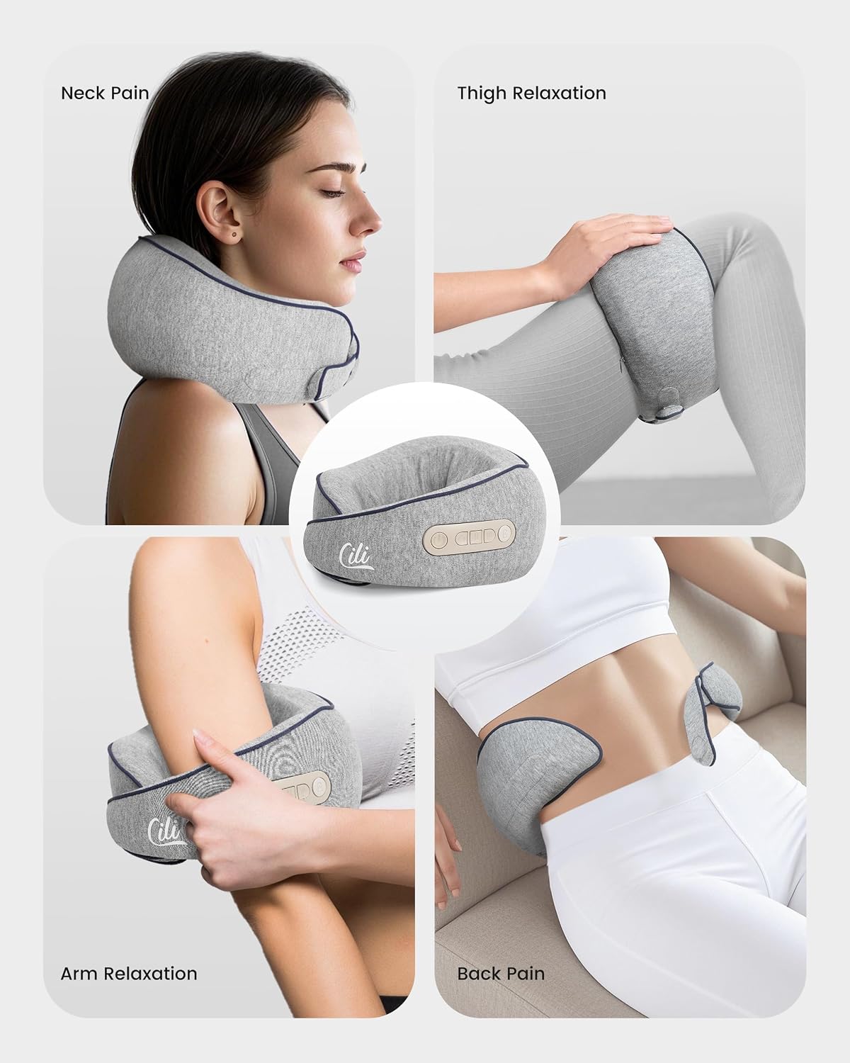 CILI Almohada Masajeadora de Cuello Inalámbrica con Calor, Masajead...
