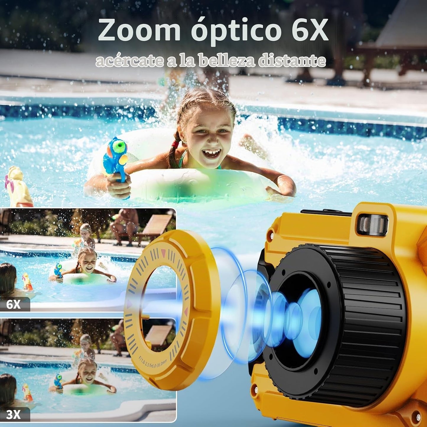 Cámara digital impermeable de 48 MP con tarjeta TF de 32 GB | Panta...
