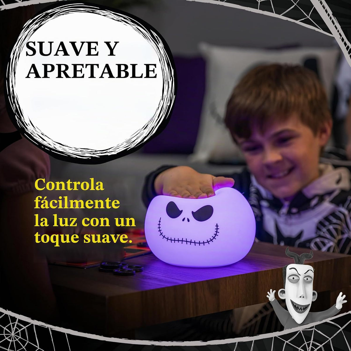 Disney Jack Skellington Squishy Light - Luz nocturna que cambia de...