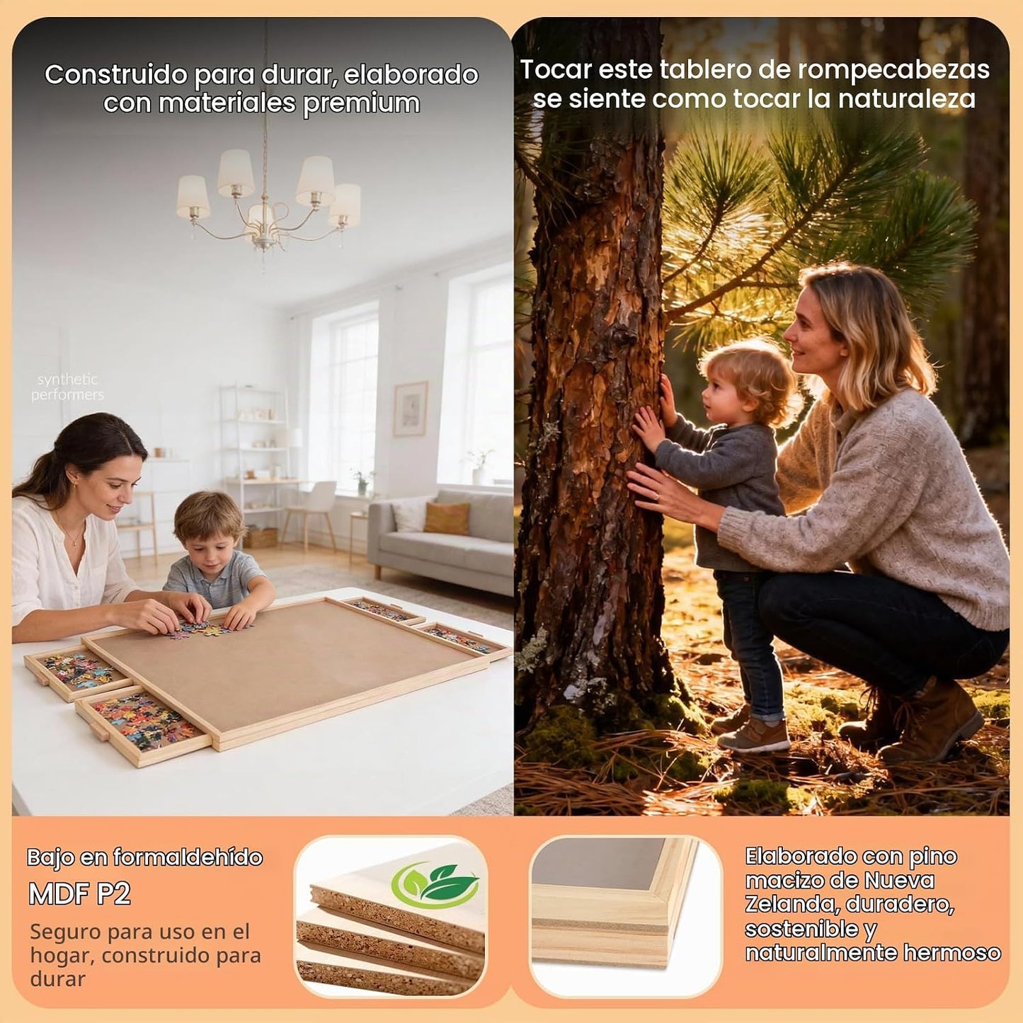 ALL4JIG - Tablero giratorio para rompecabezas de 2000 piezas, bande...