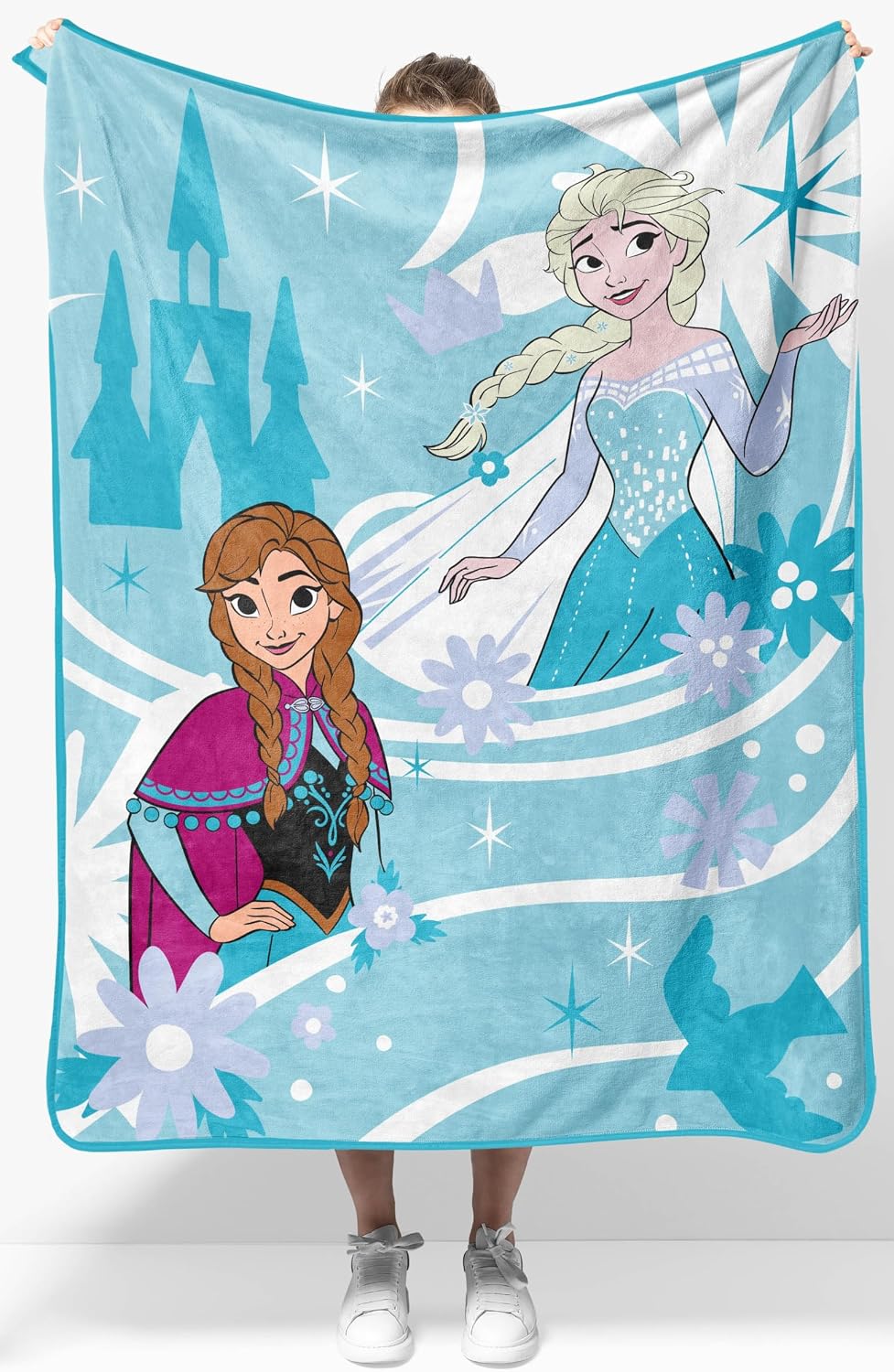 Manta de forro polar de Frozen de Disney para niños, Elsa &amp; Ann...