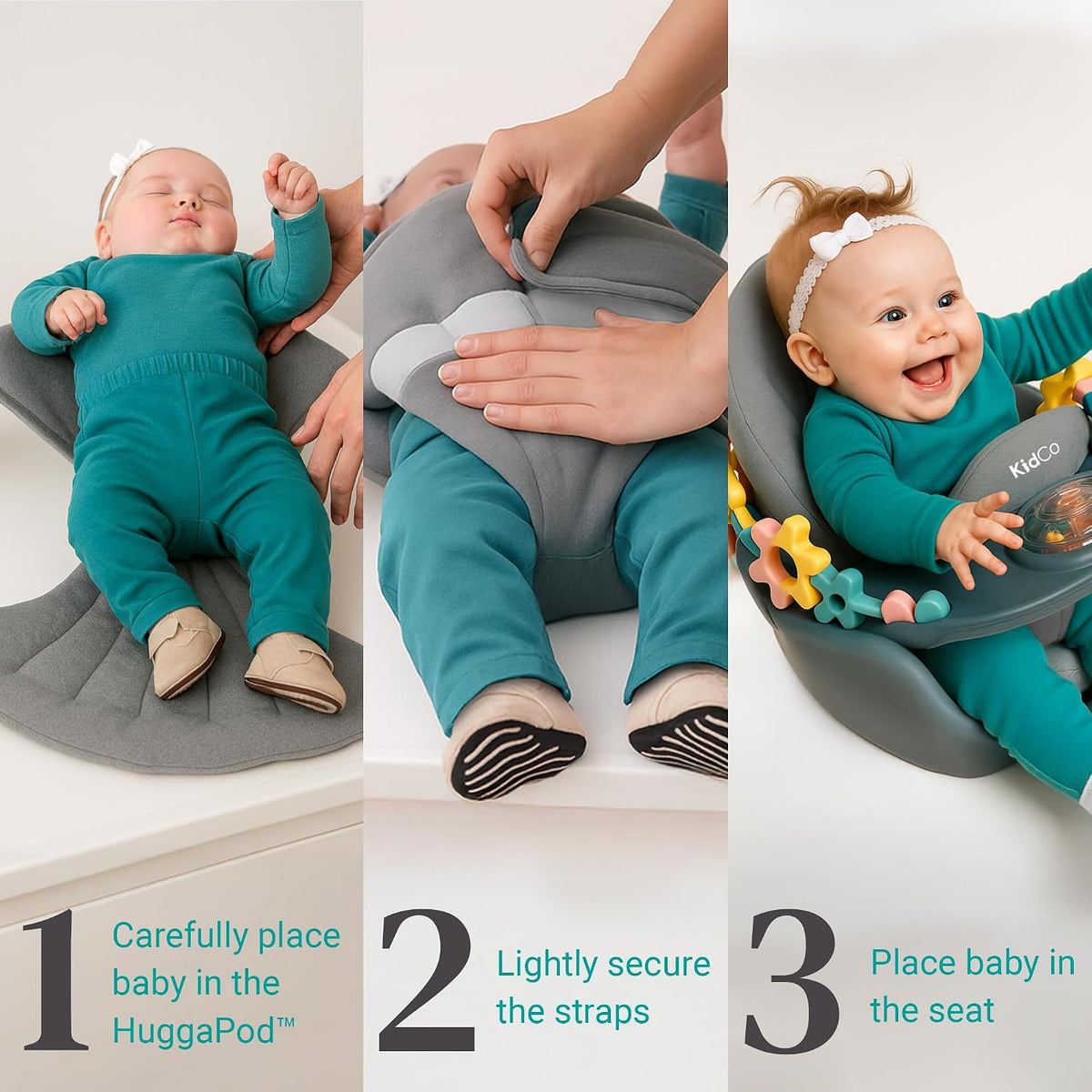 KidCo HuggaPod - Asiento de bebé portátil para asiento de bebé, asi...