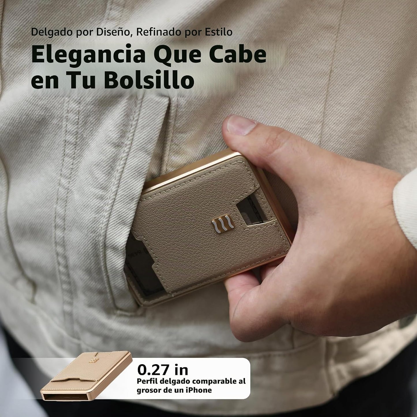 VENICE MIAMI - Billetera con bloqueo RFID, portatarjetas minimalist...