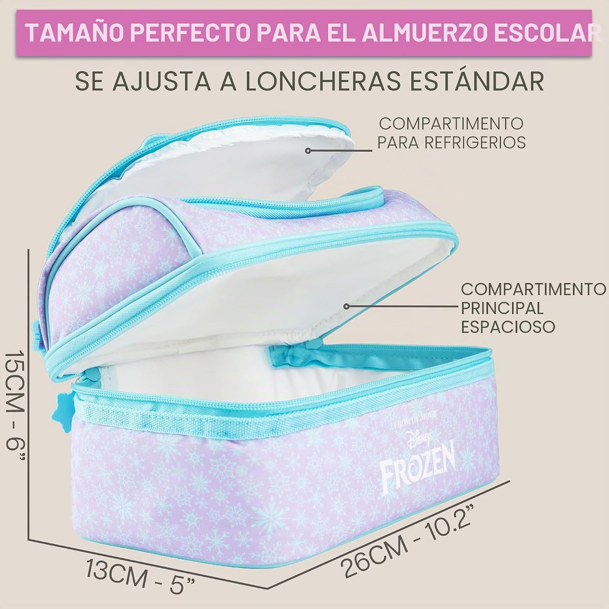 Get Trend Disney Frozen - Bolsa de almuerzo reutilizable con aislam...
