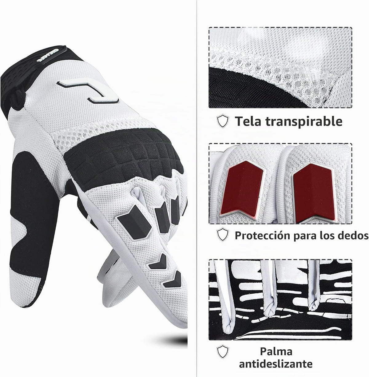 CHCYCLE - Guantes para bicicleta de montaña, motocross y ATV para h...