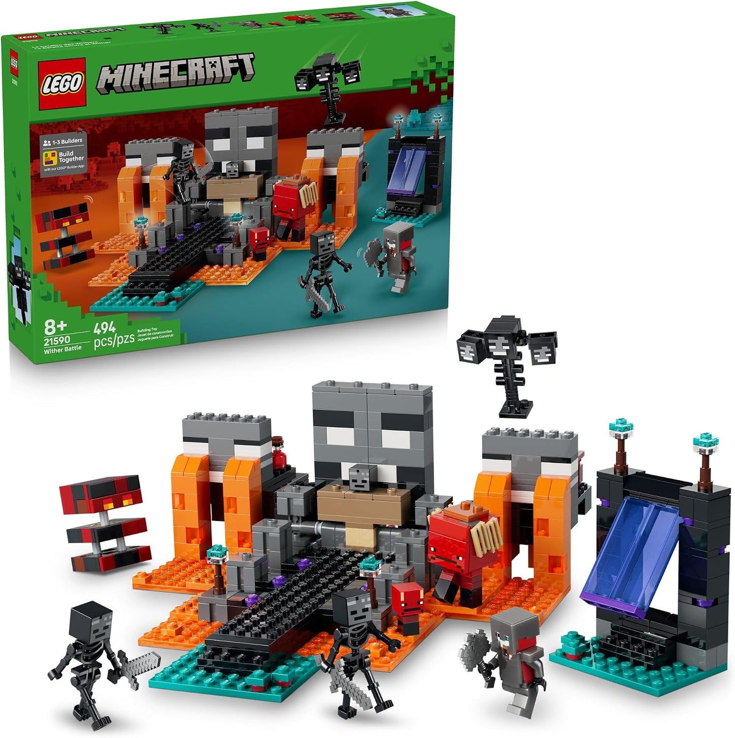 LEGO Minecraft Batalla con Wither Juego de Construcción y Juguetes...