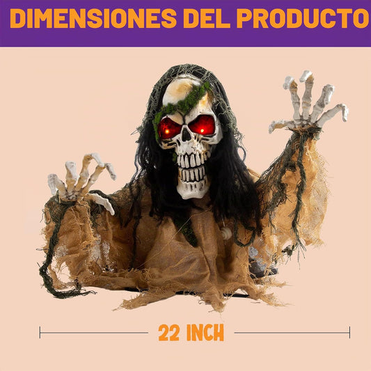 JOYIN Decoración de Halloween para exteriores, animado zombi, rompe...