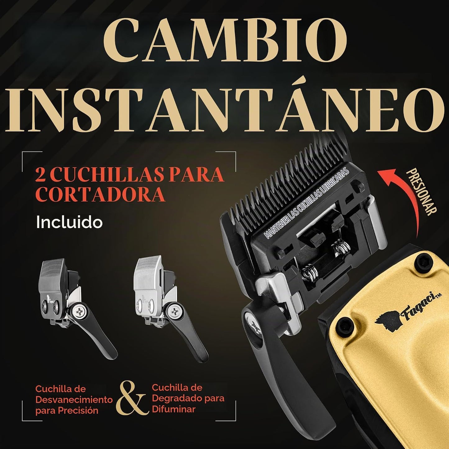 Fagaci Cortadora de pelo profesional para hombres, kit de peluquerí...