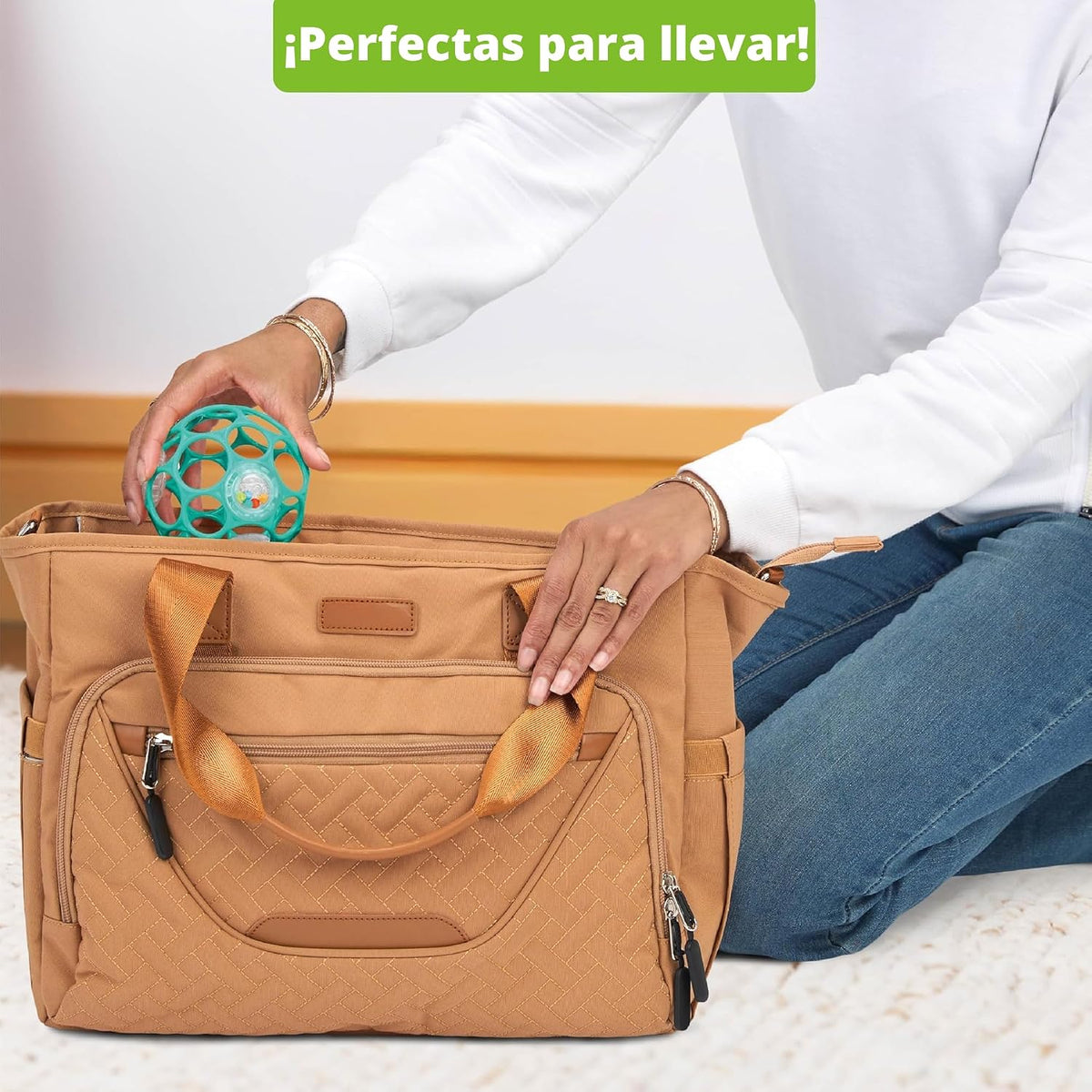 Bright Starts Oball - Sonajero fácil de agarrar sin BPA, juguete in...