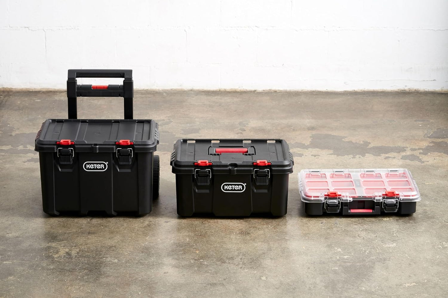 Keter Stack-n-Roll Organizador Modular de Herramientas para Almacen...