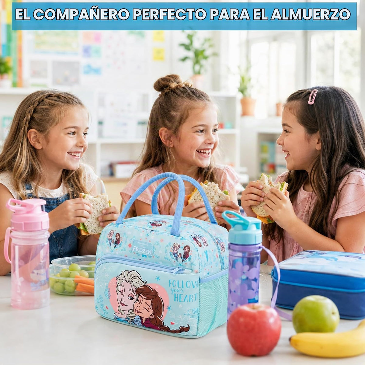 Get Trend Disney Frozen Girls Bolsa de almuerzo con aislamiento, út...