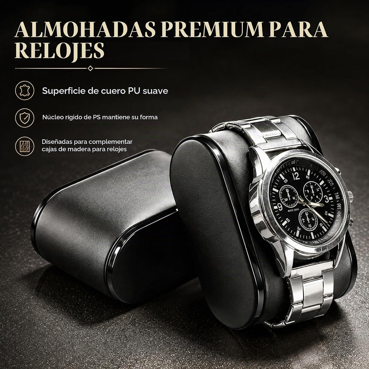 BEWISHOME Caja de reloj de gama alta, organizador de caja de reloj...