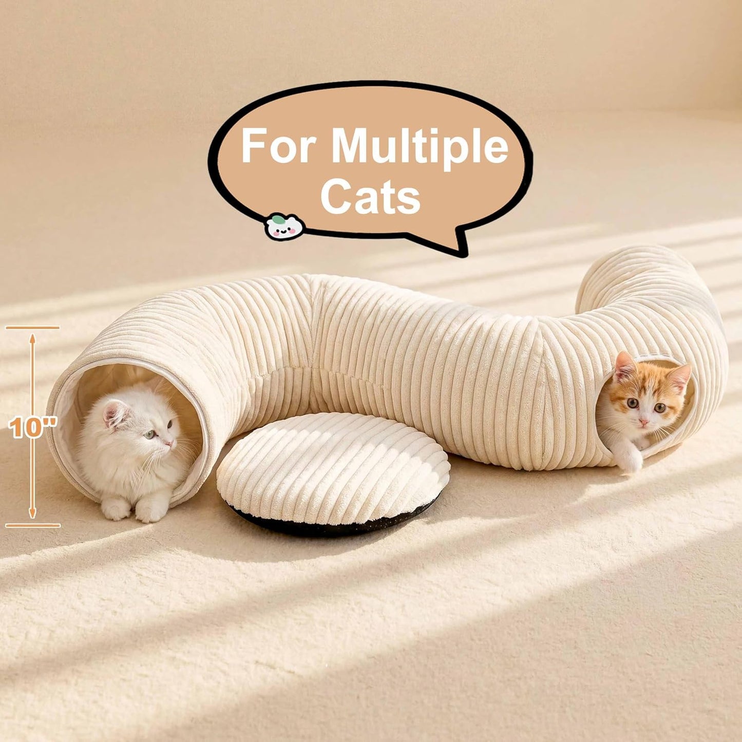 MOYMO Cama túnel para gatos con 40 juguetes para gatos, túnel de ju...