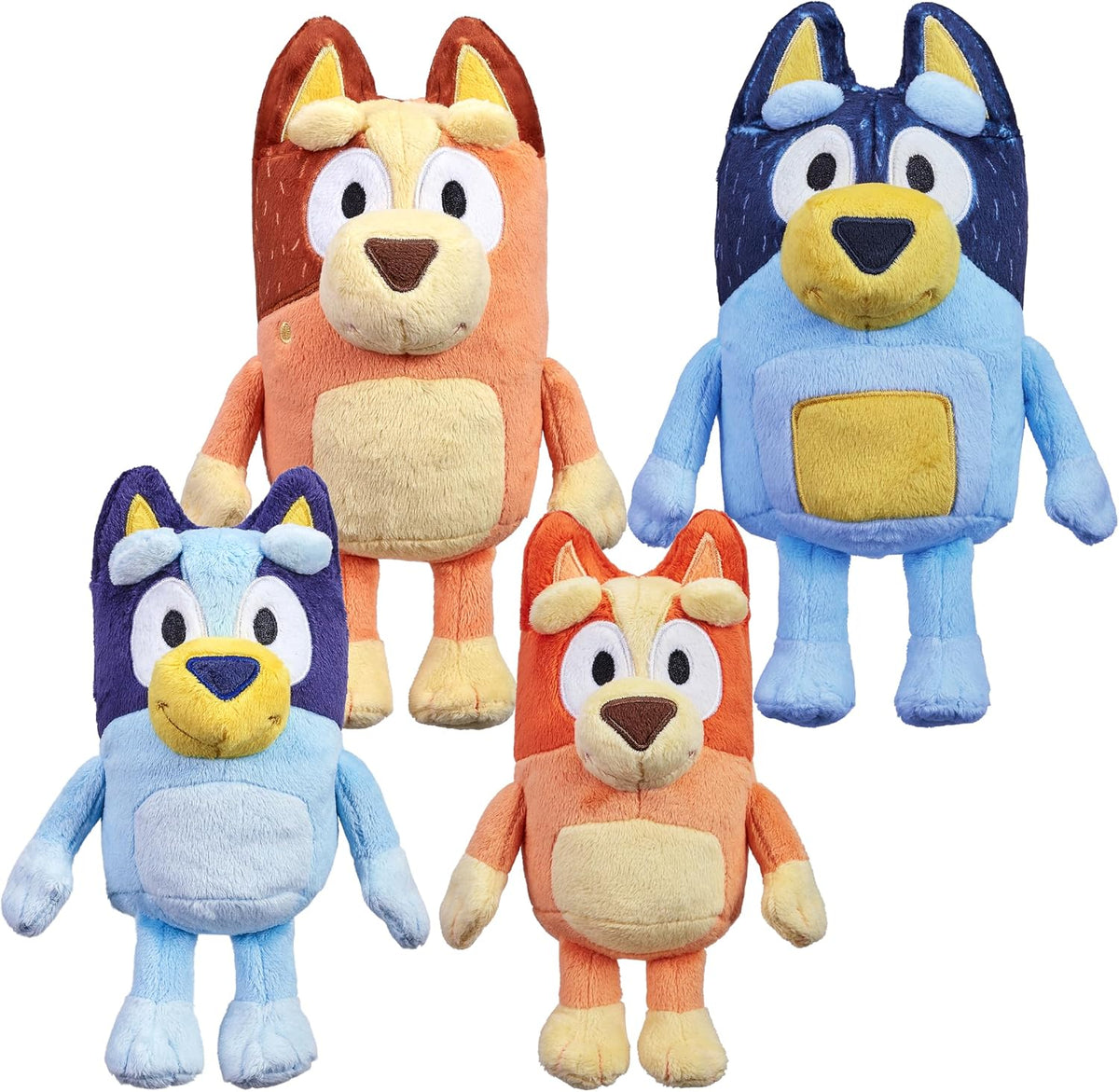 Conjunto de animales de peluche Bluey Heeler Family de 4, 7-8 pulga...