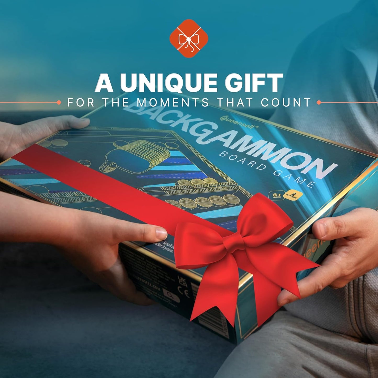 Juego de backgammon grande turquesa para adultos, juego de mesa clá...