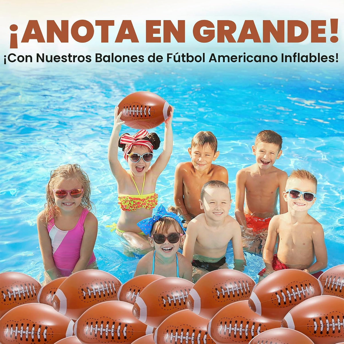 Bedwina Balones de fútbol inflables de 16 pulgadas para decoracione...