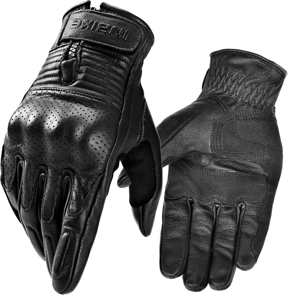 INBIKE - Guantes de motocicleta para hombres de cuero perforado gen...