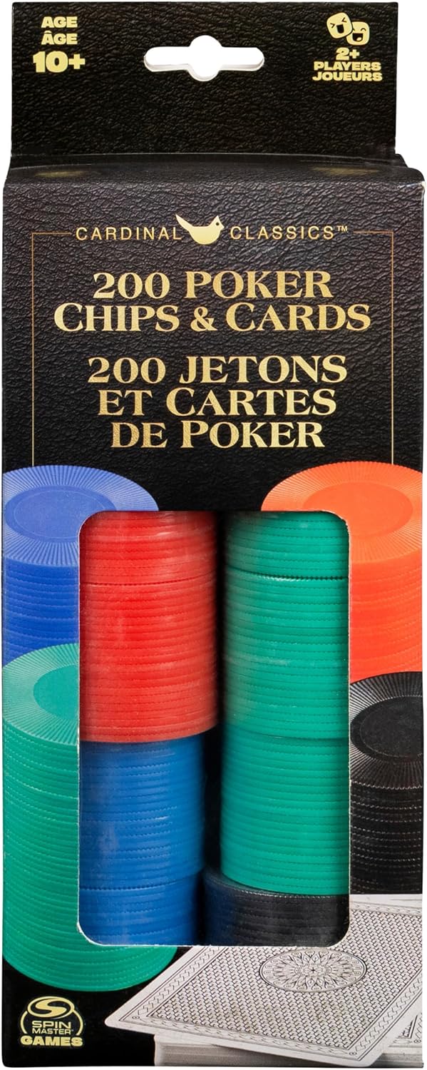 Spin Master Games Cardinal Classics, Juego de 200 fichas de póquer...