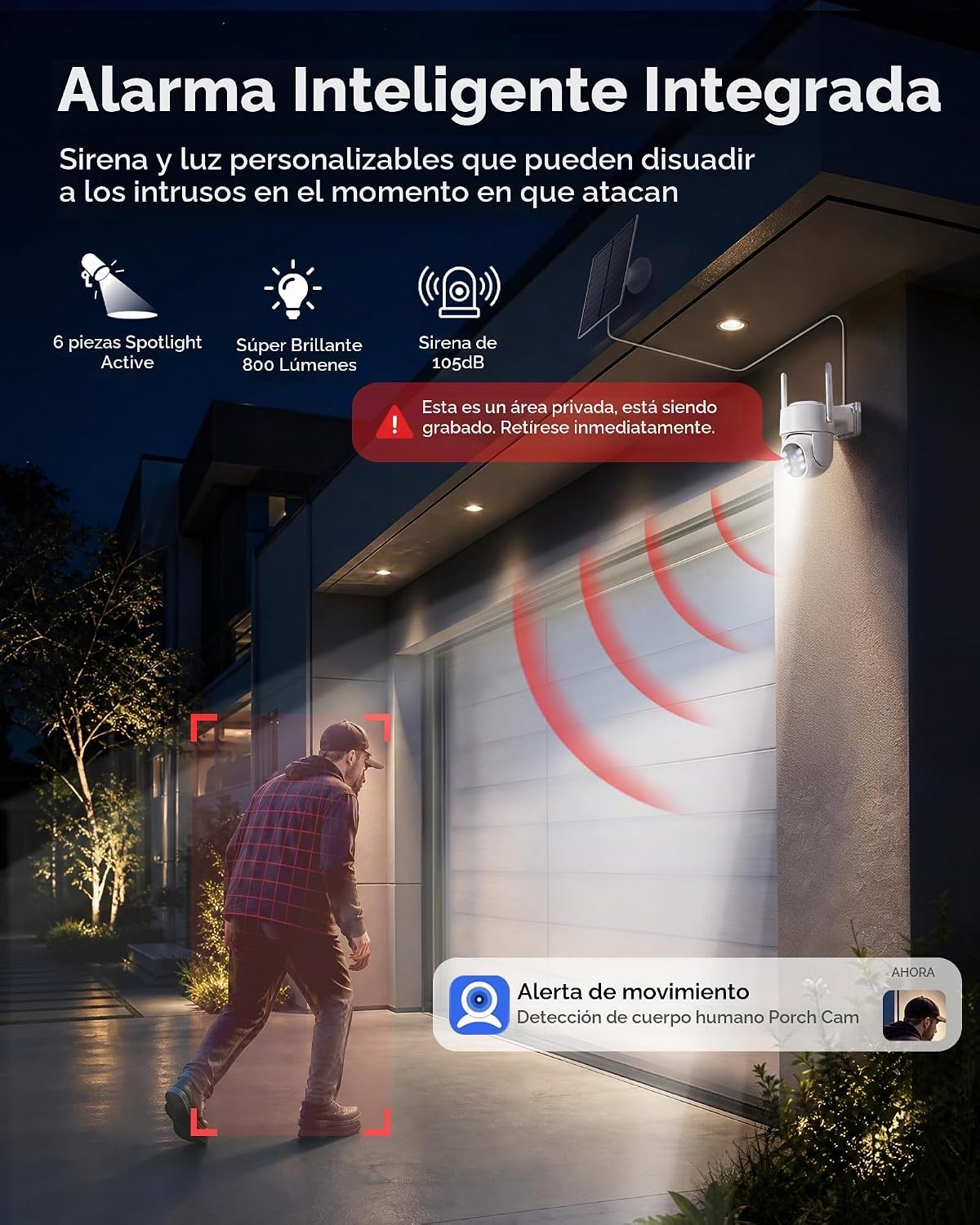 Cámaras de seguridad inalámbricas de 4MP para exteriores, sin suscr...