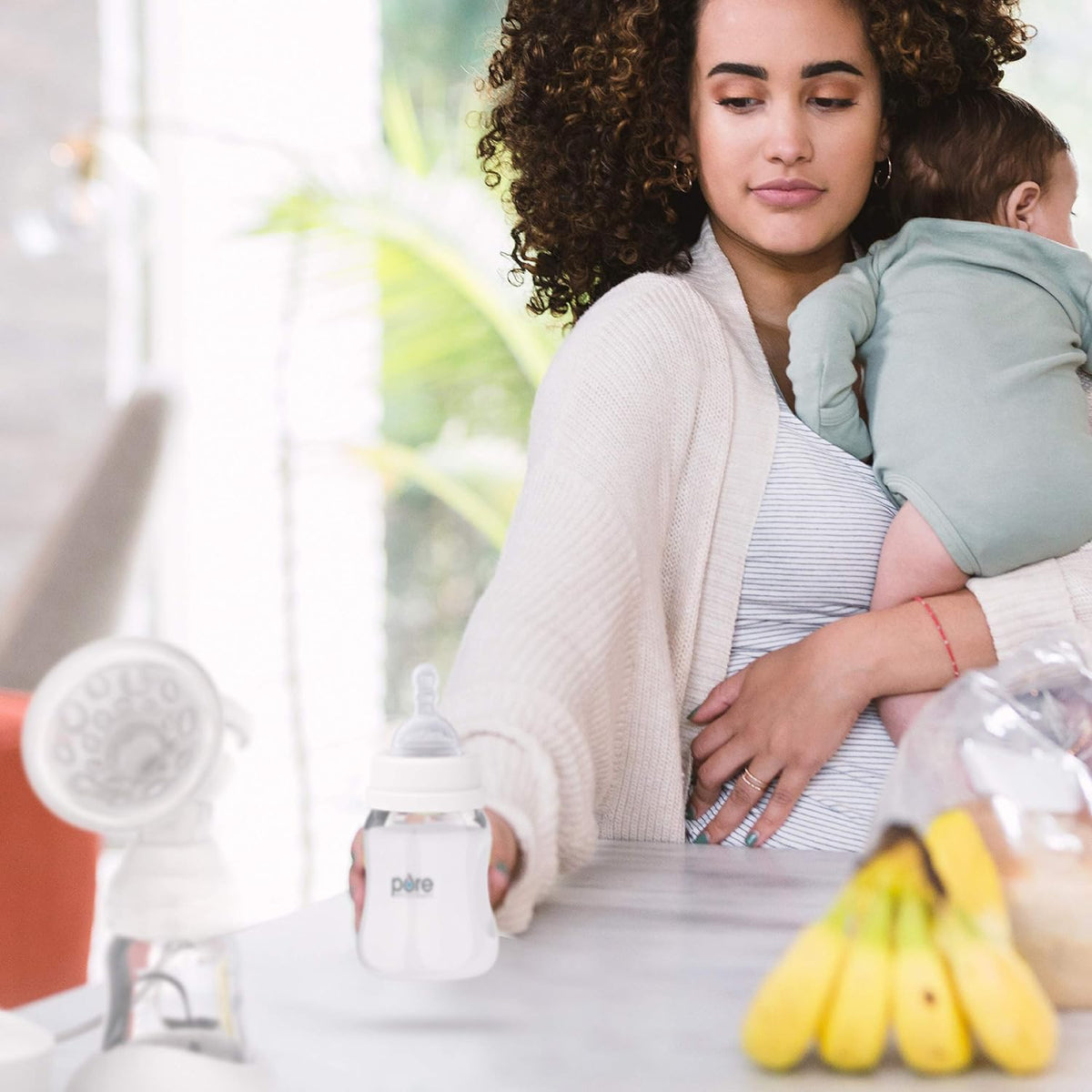Pure Enrichment PureBaby - Extractor de leche eléctrico doble, succ...