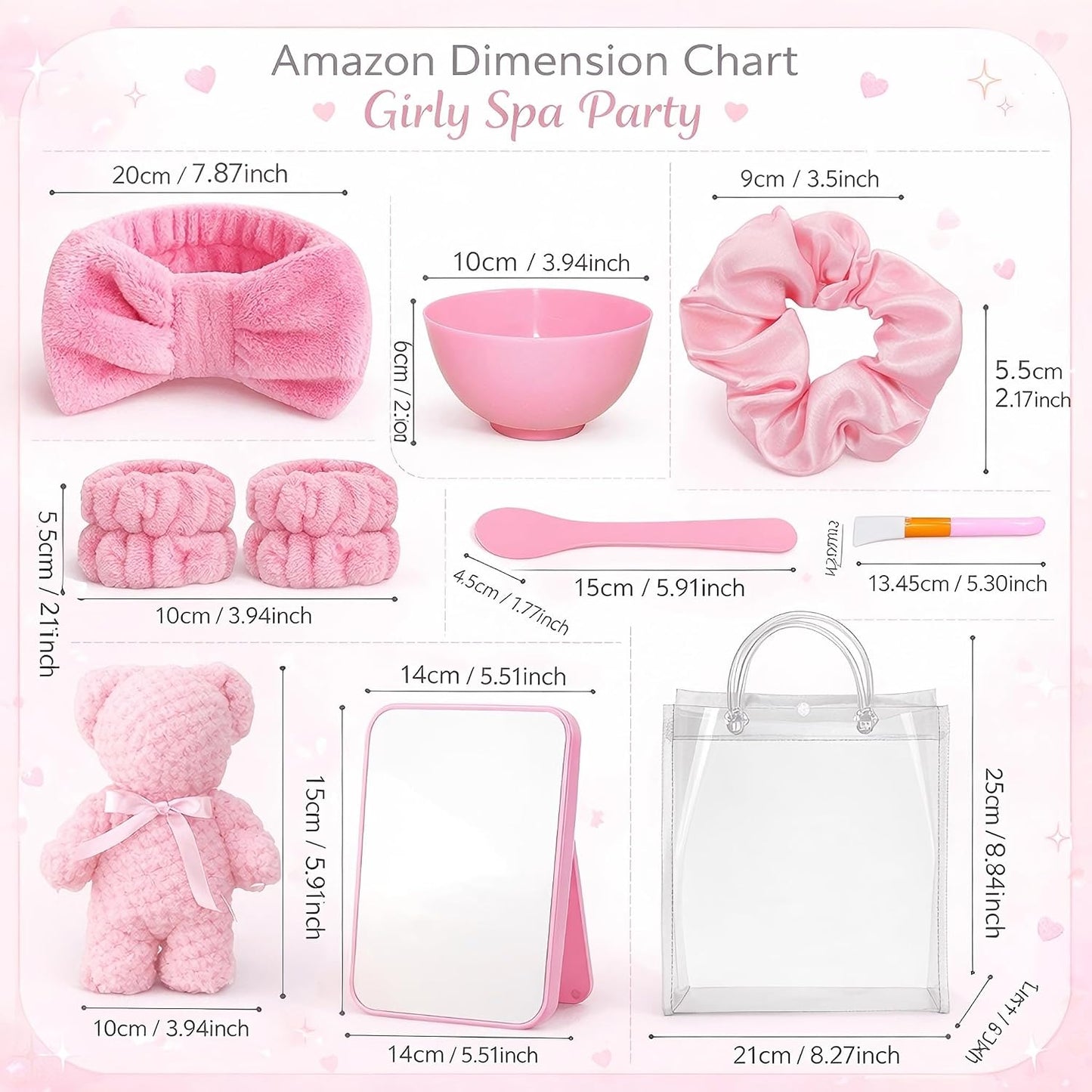 Juego de 12 suministros de fiesta de spa para mujeres, kit de fiest...