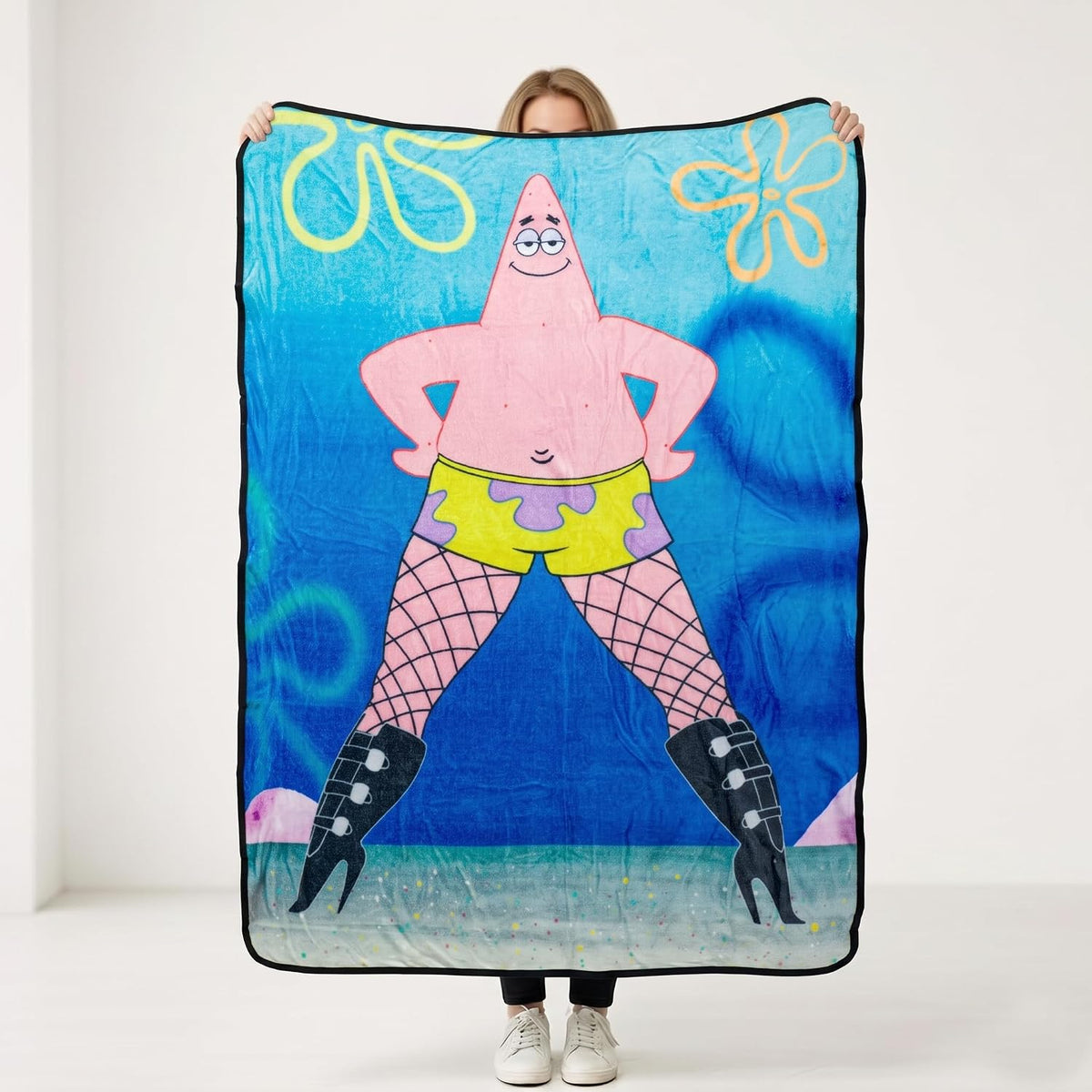 Silver Buffalo Spongebob Squarepants Patrick, manta de forro polar,...