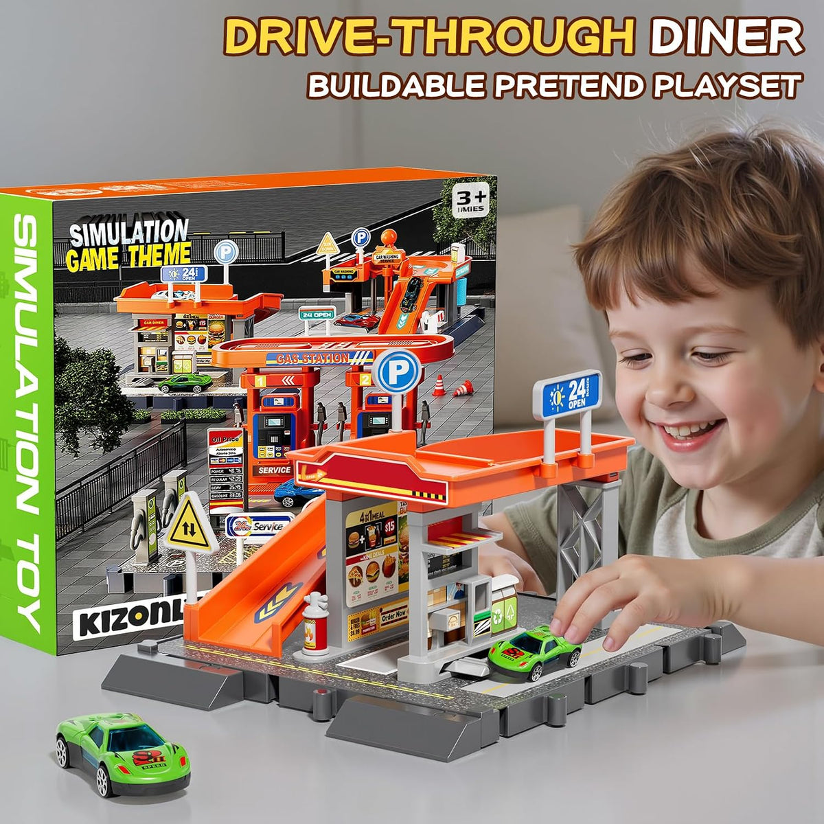 KIZONLY Juegos de coches de juguete, Actividad Drivers Playset, Coc...