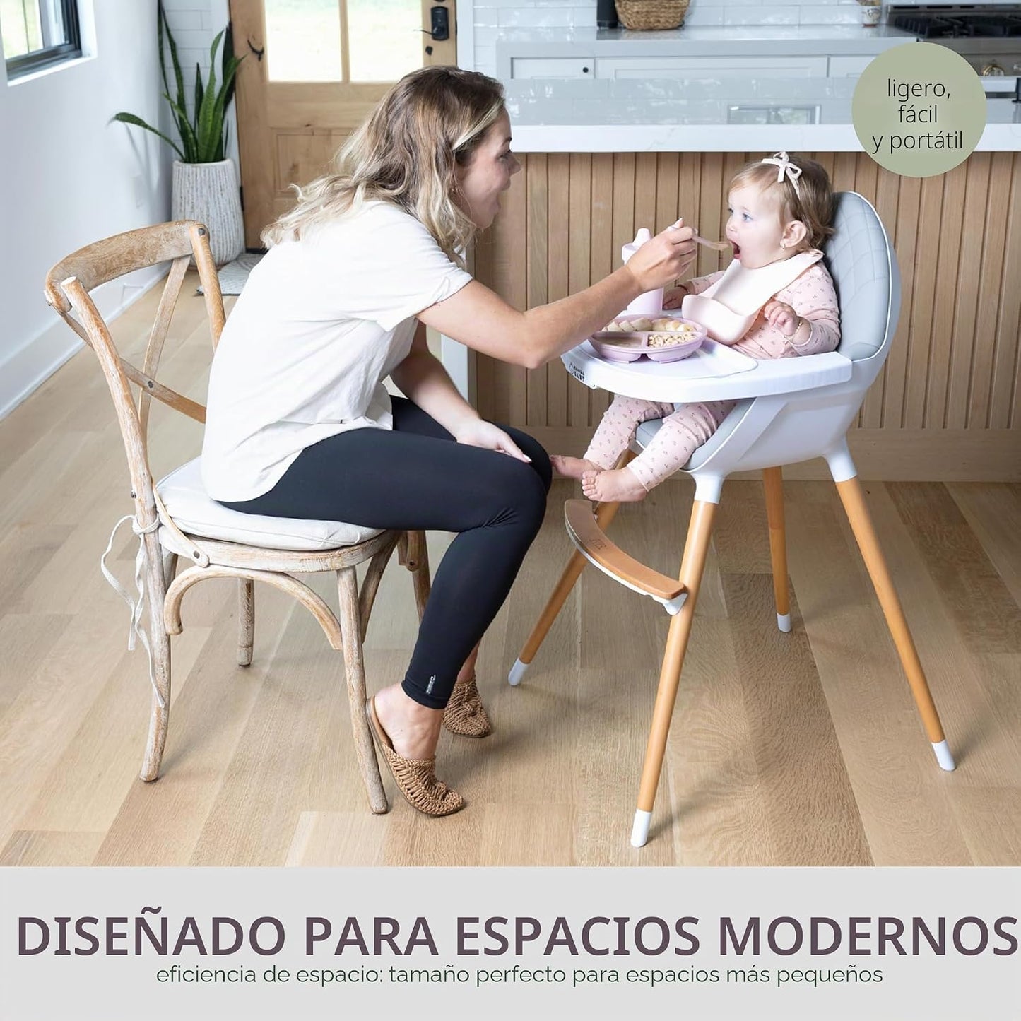 Silla alta convertible para bebés, niños pequeños, niños y niños \u...