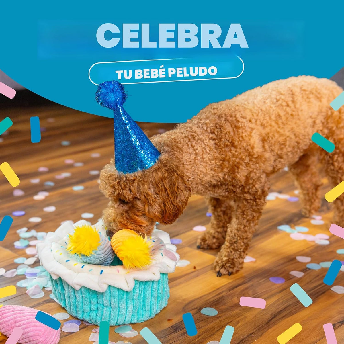 Outward Hound Hide A Birthday Cake, rompecabezas de peluche con tem...