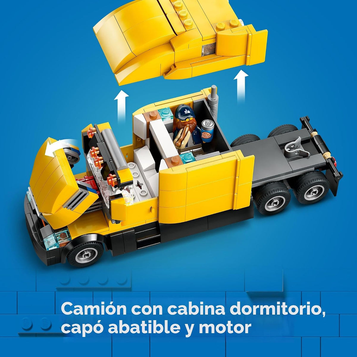 LEGO Camión de reparto amarillo de la ciudad, juguete de construcci...