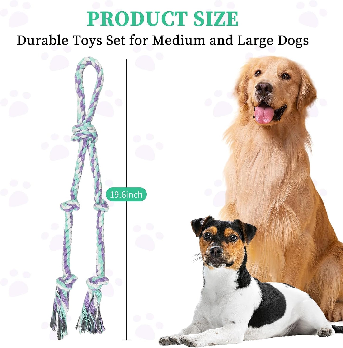 AmaCielo Juguetes de cuerda para perros para masticadores agresivos...