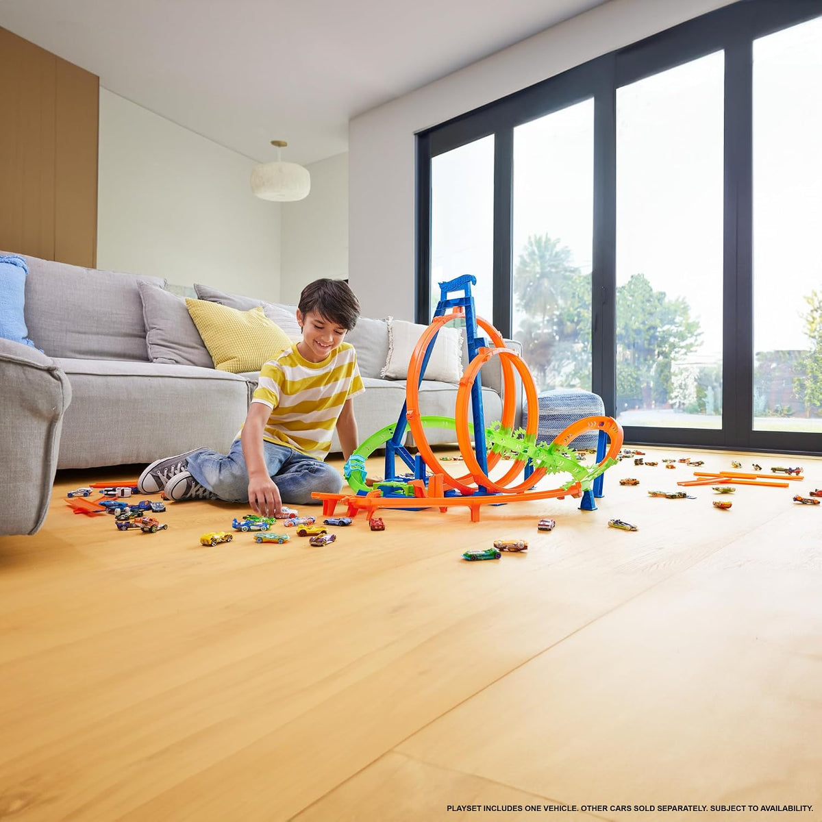 Hot Wheels Action Epic Crash Dash Track Playset y coche de juguete...