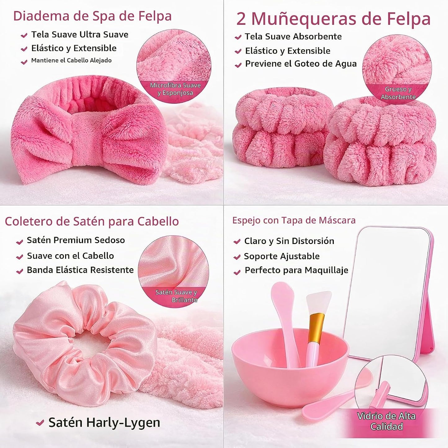 Juego de 12 suministros de fiesta de spa para mujeres, kit de fiest...