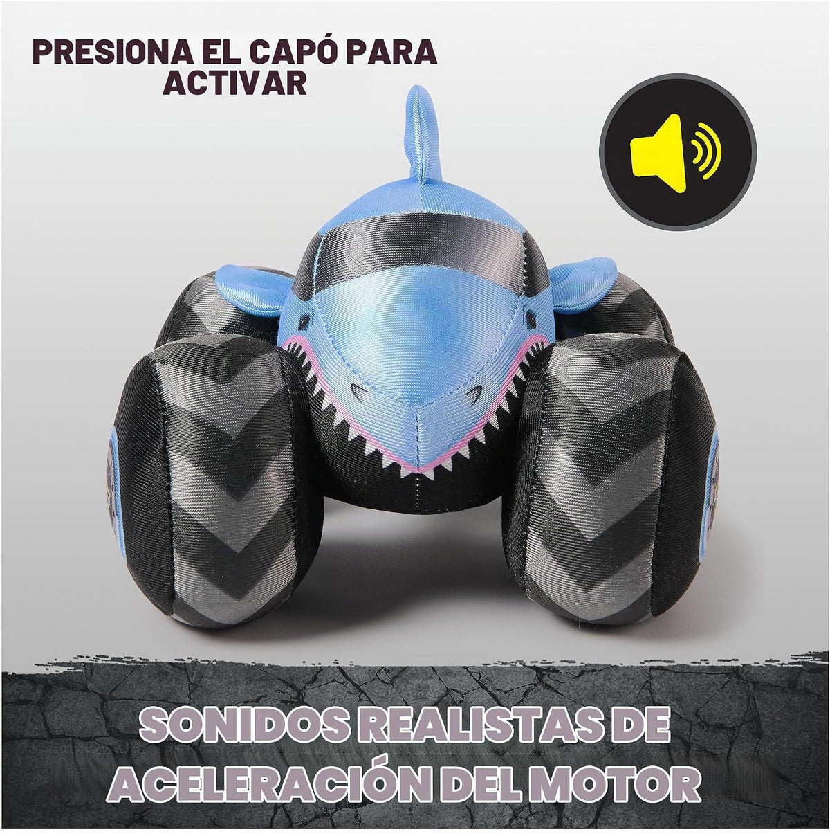 Monster Jam Camión de peluche Megalodon de 7 pulgadas con luces y s...