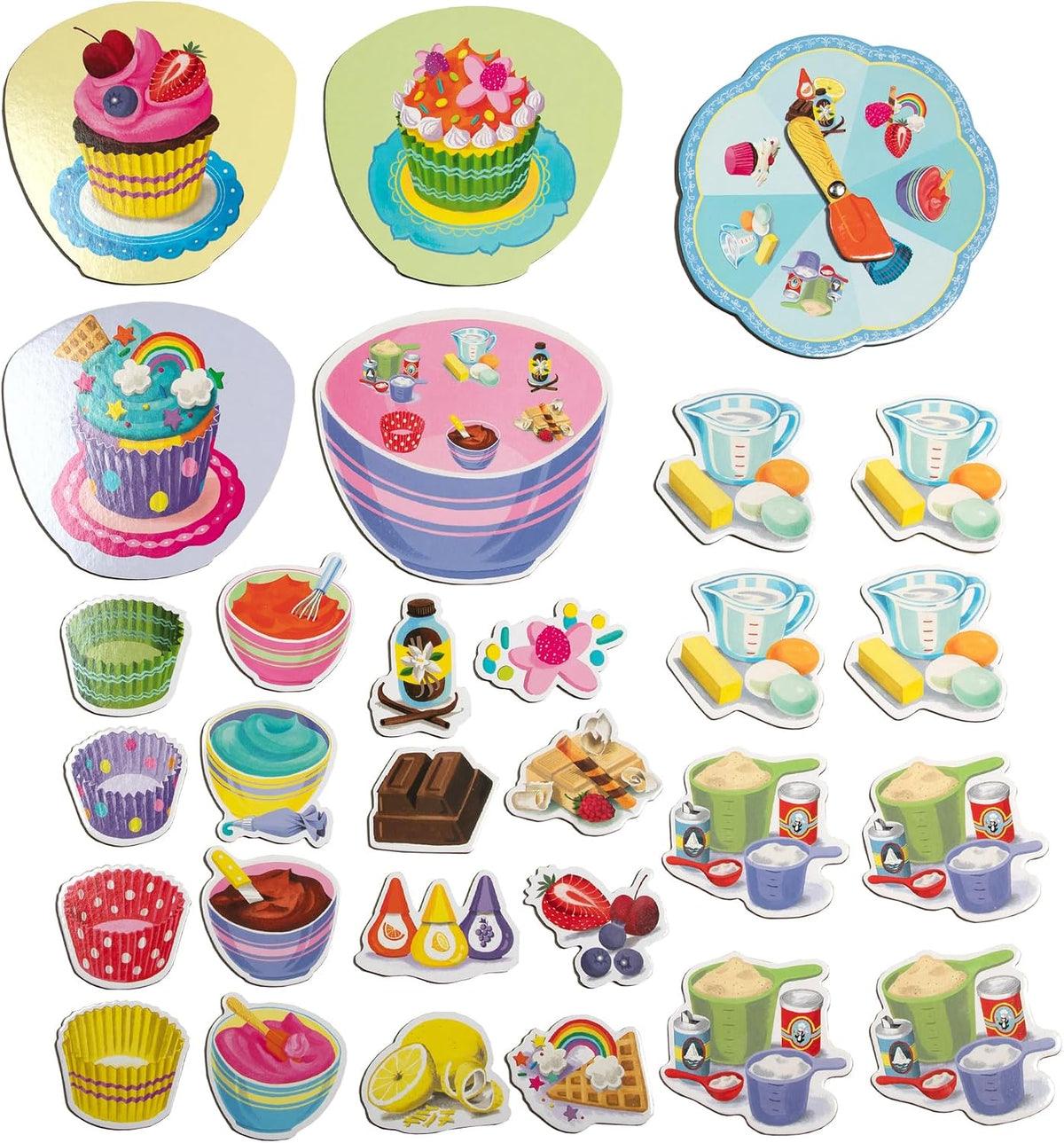 eeBoo: Juego giratorio en forma de cupcake, juego temático de anima...