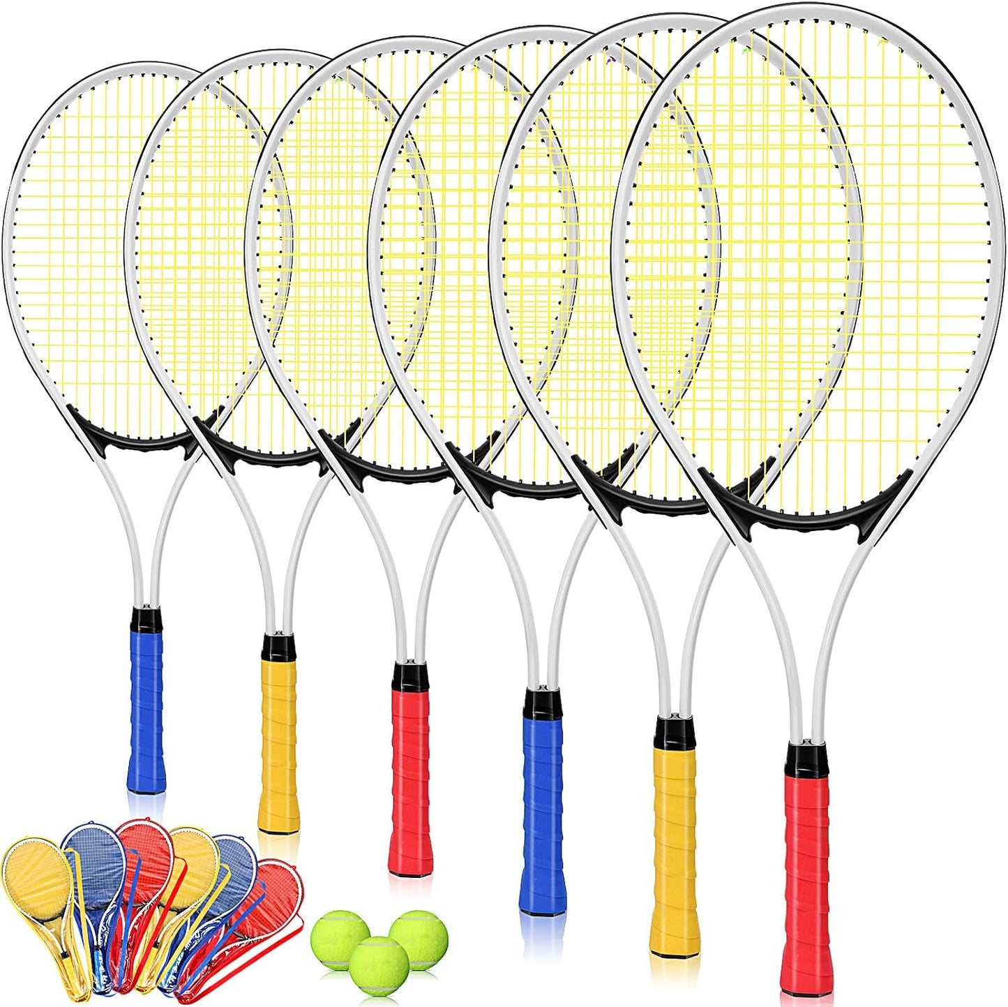 Motionchic - Juego de 6 raquetas de tenis para adultos recreativos...