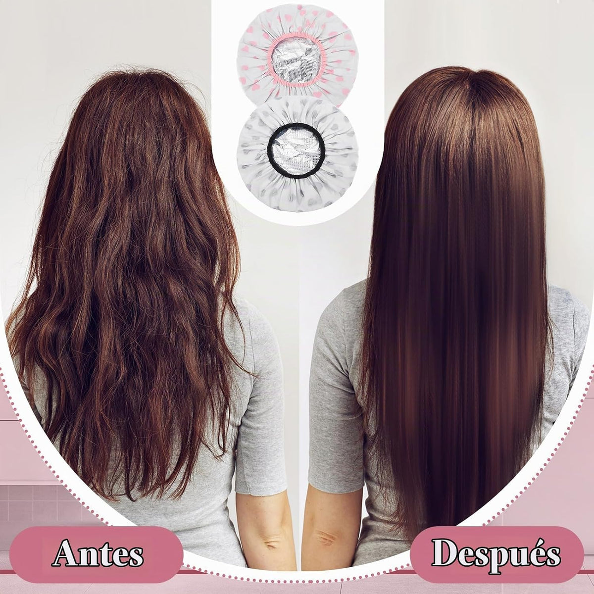 2 gorras de cabello de acondicionamiento profundo, doble capa de ca...