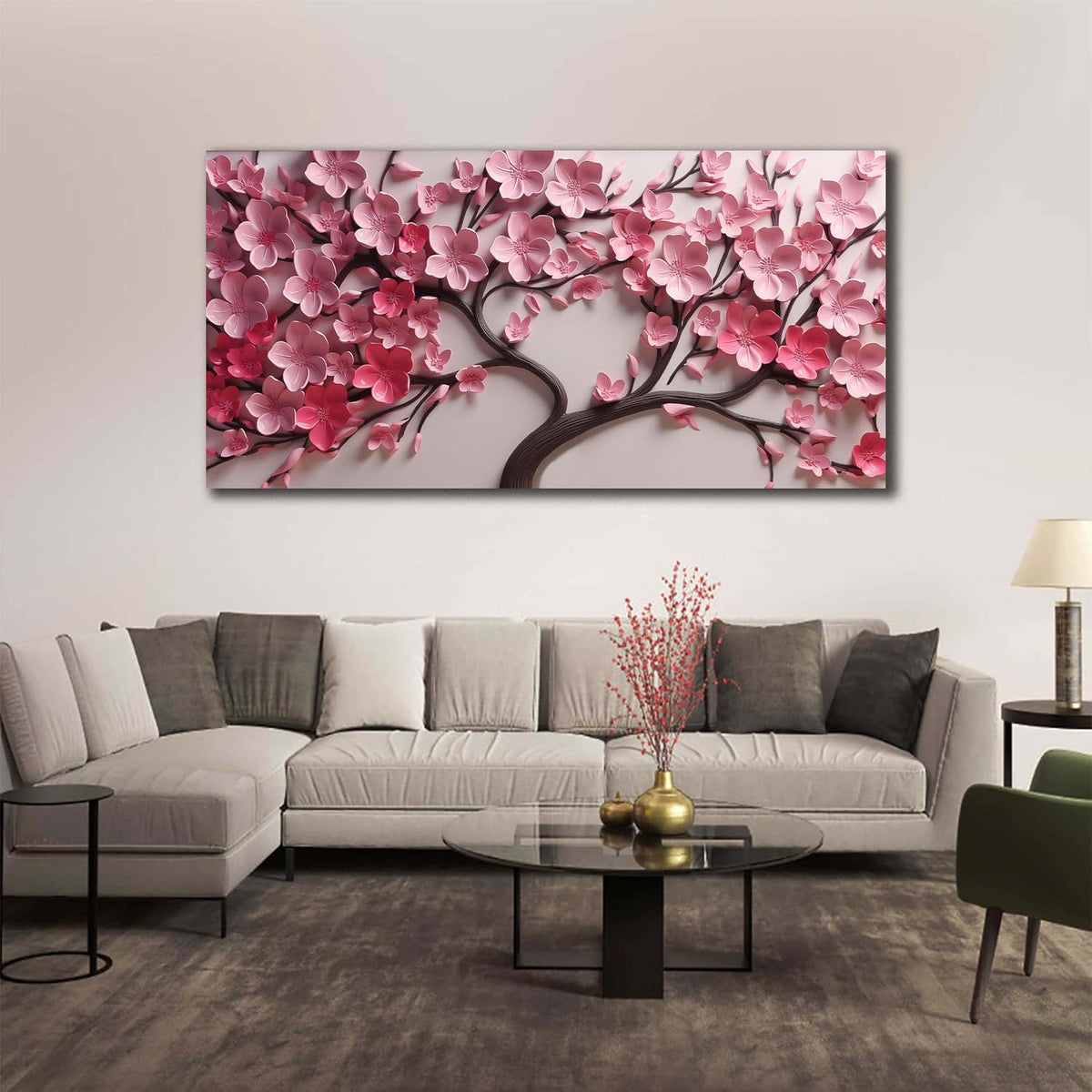CPKATMT Arte de pared con flores rosas para dormitorio, impresiones...