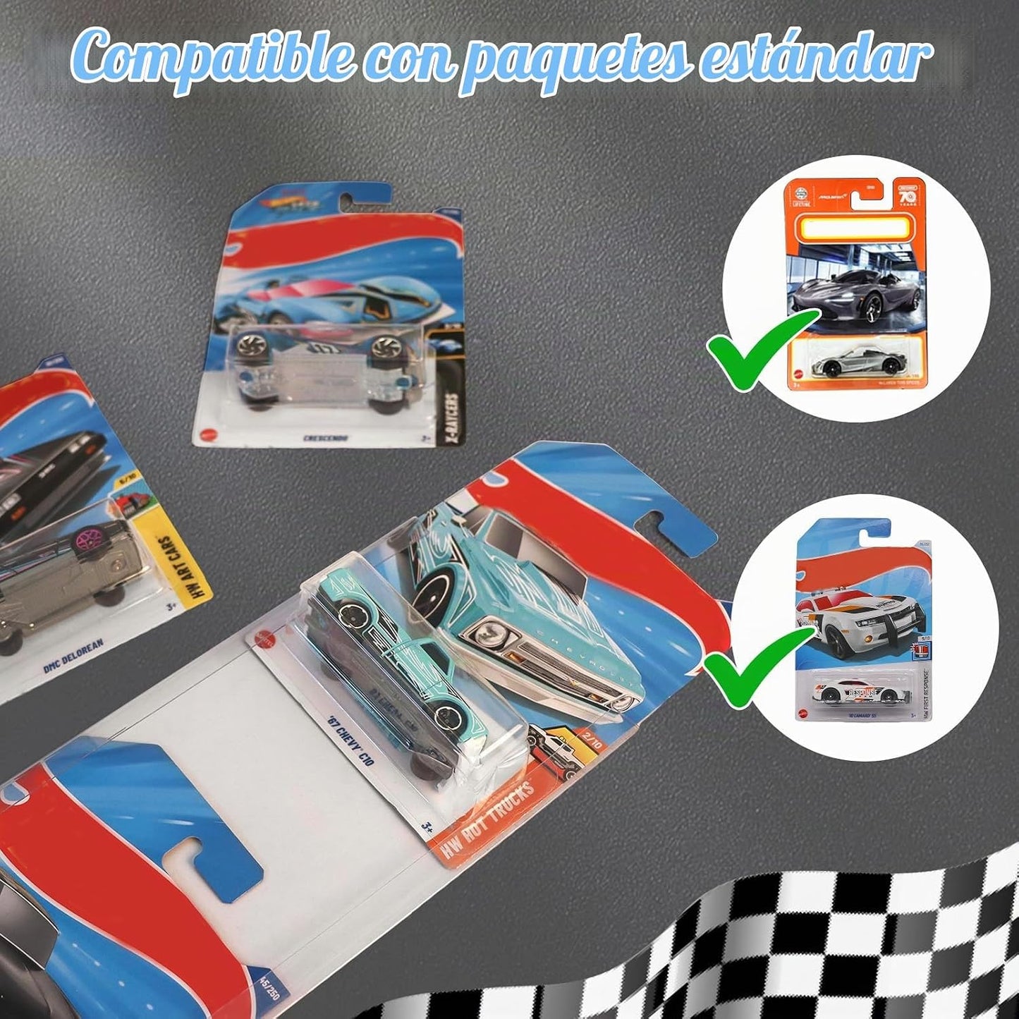 10 piezas de vitrina para modelos de coches con montaje en pared co...