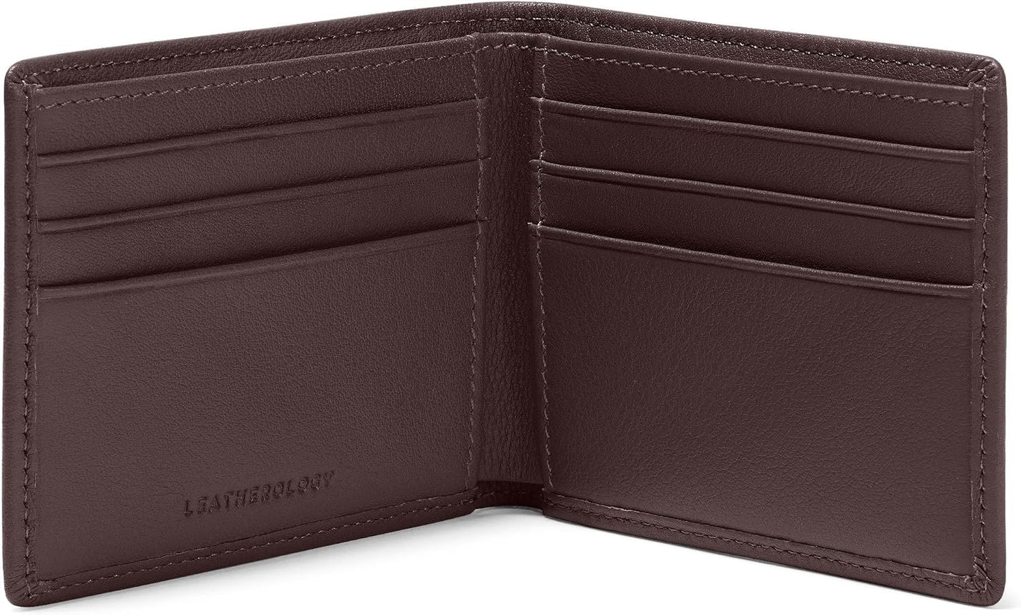 Leatherology Cartera Bifold Delgada para Hombres \u2013 Cartera Del...