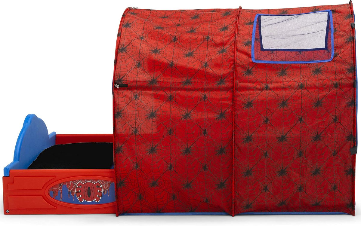 Cama para dormir y jugar Marvel Spider Man para niños pequeños con...
