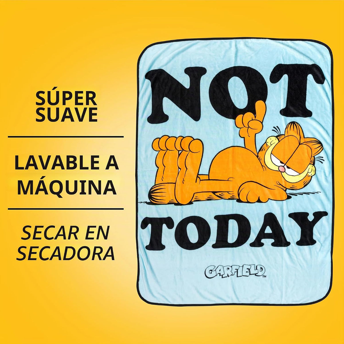 Silver Buffalo Garfield Not Today - Manta de forro polar de 45 x 60...