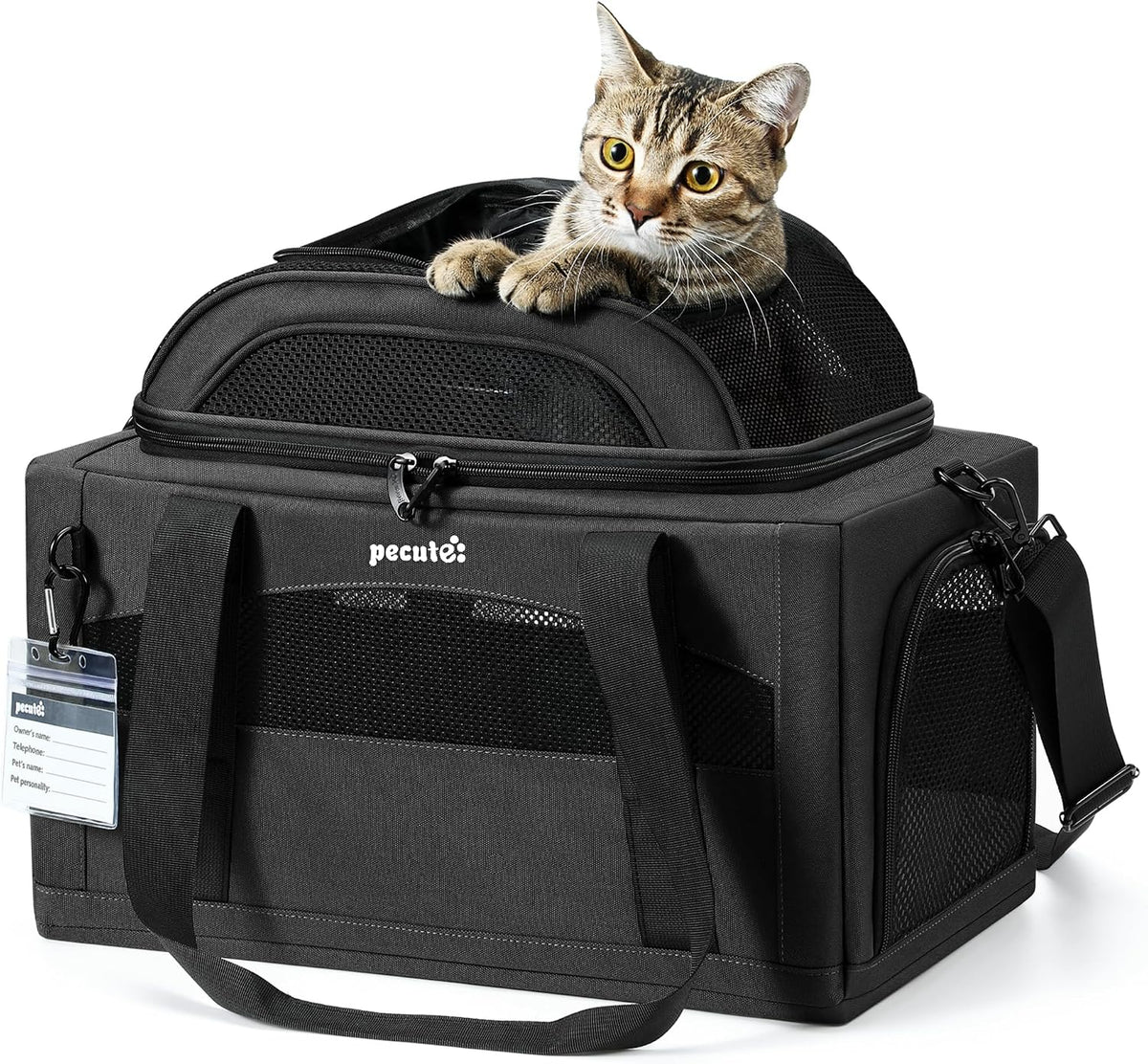 Pecute Transportador de mascotas aprobado por aerolíneas superior p...
