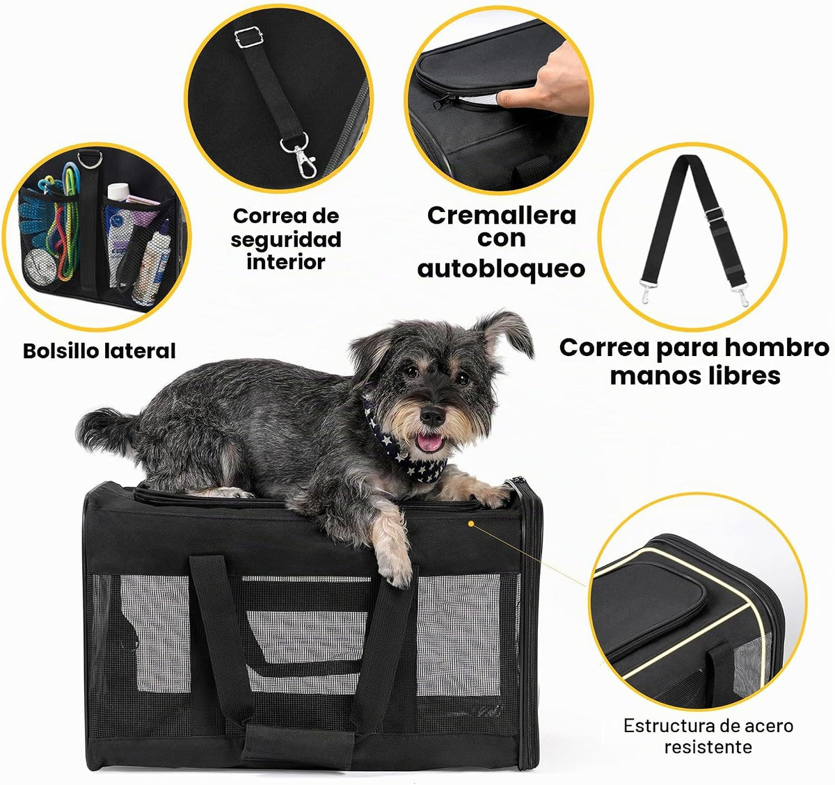 Conlun Transportín para Gatos Aprobado por Aerolíneas, Transportín...